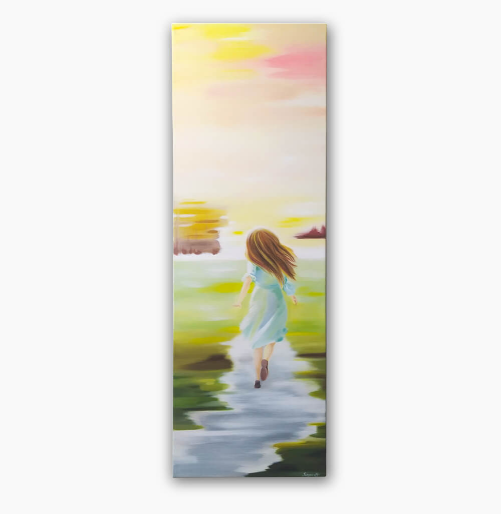 arte zen bambina spiaggia